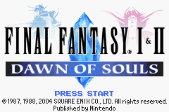 Final Fantasy I & II - Dawn of Souls Title Screen